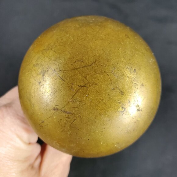 Antique Solid Brass Door Knob Set Early 1900s Mortise Style Double Knob with Spi - Picture 11 of 11